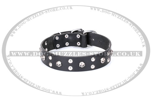 Fabulous Skull Dog Collar "Orphic Skulls" from FDT Artisan