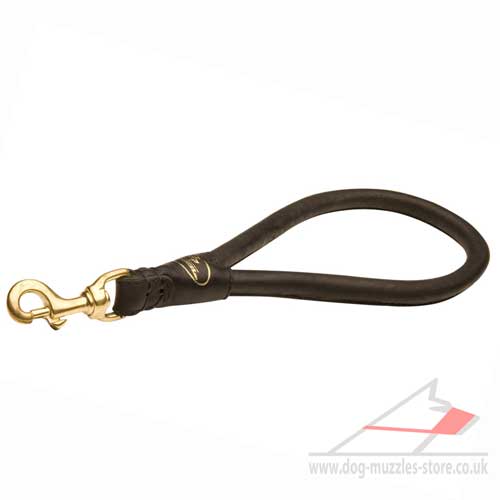 Dog Handle Round Leather - Click Image to Close