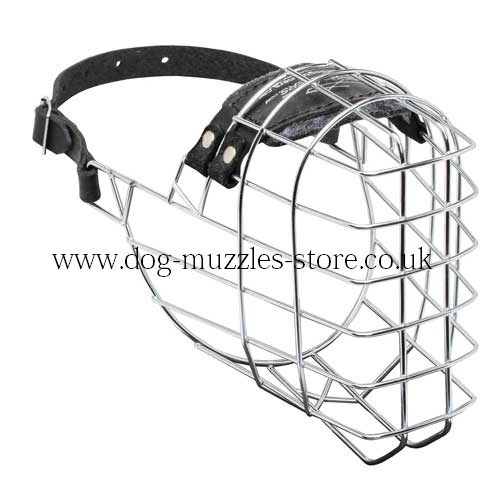 Large German Shepherd Muzzle Size Metal Basket for Drinking - Click Image to Close