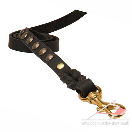 Designer Dog Lead With Studs - Click Image to Close