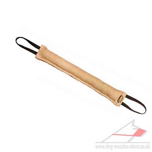 Dog Training Jute Tug with Handles for Biting and Prey Drive - Click Image to Close