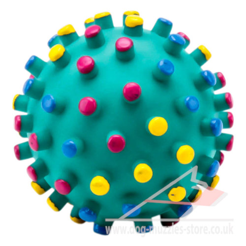 Bright Durable Squeaky Dog Ball for Heavy Chewers and Teeth Care