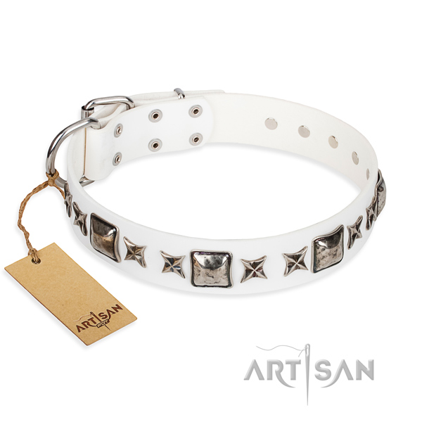 Great White Dog Collar FDT Artisan 'Intergalactic Travelling' Great White Dog Collar FDT Artisan 'Intergalactic Travelling'