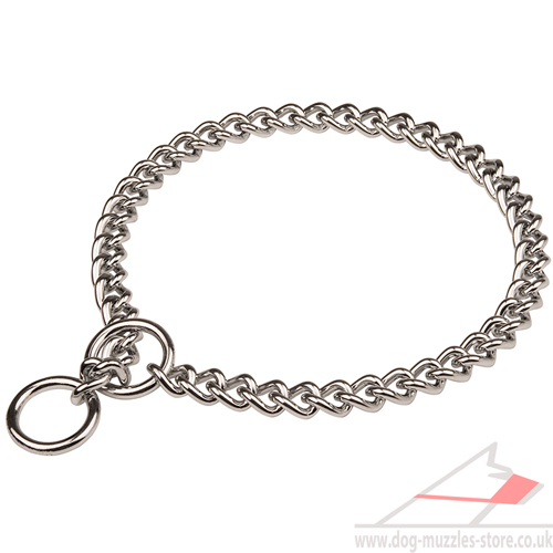Large Dog Collar 4 mm Choke Chain | Dog Training Collar - Click Image to Close