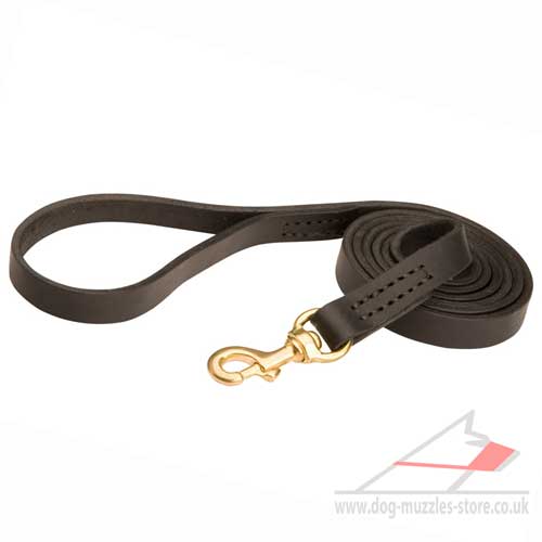 Leather Dog Lead of Classic Design - Perfect for Large Dogs