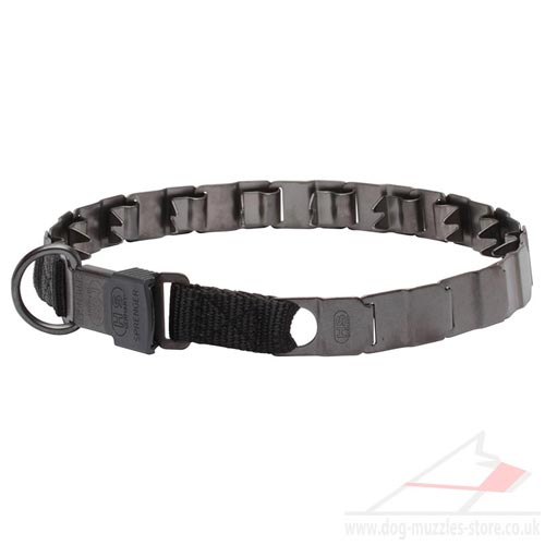 Black Steel Herm Sprenger Dog Training Collar for Large Dogs - Click Image to Close