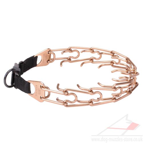 Large Dog Prong Collar, Nickel-Free Alloy Curogan 4 mm Gauge