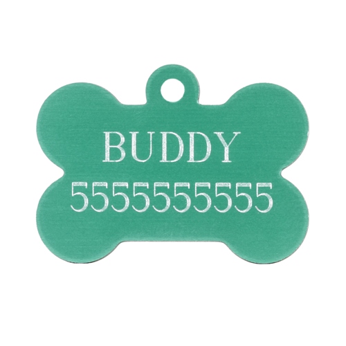 Personalized Dog Bone Name Tag with Engraved ID - Click Image to Close