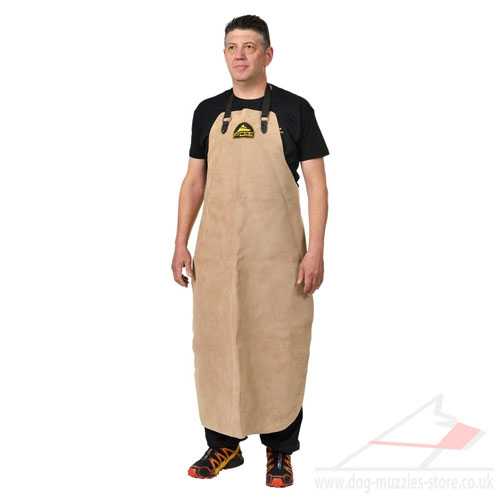 Thick Leather Dog Training Apron with Groin Protector Add-on