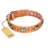 Great Leather Dog Collar FDT Artisan 'Silver Chic' 1 1/2 inch Great Leather Dog Collar FDT Artisan 'Silver Chic' 1 1/2 inch