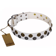 Best White Studded Dog Collar FDT Artisan 'Snowflake' Best White Studded Dog Collar FDT Artisan 'Snowflake'