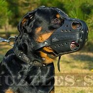 Strong K9 Rottweiler Muzzle for Training, Police and Service Dog